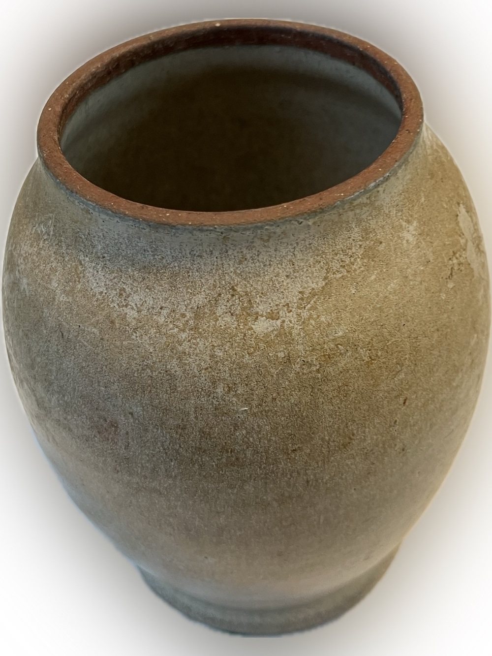 Vintage Neutral Ceramic Vase Beige Home Art Decor Storage Collectible